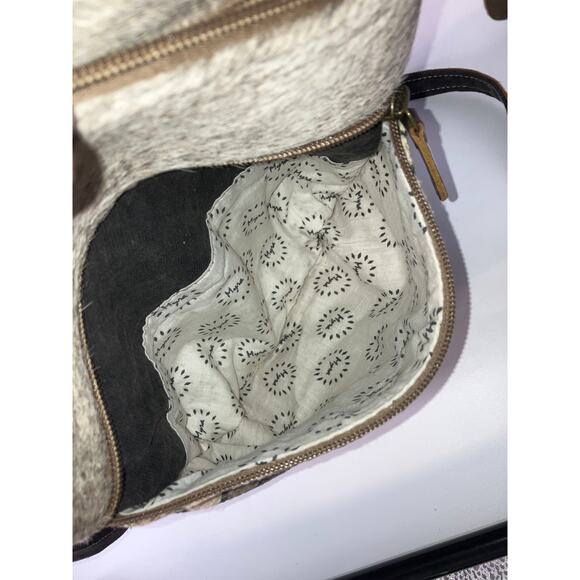 MYRA BAG MEDIUM GRAY, IVORY PRINTED CANVAS CROSSBODY BAG - Picture 14 of 16